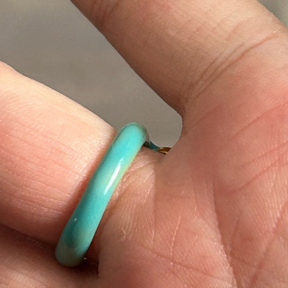 4/$50 Charming Blue and Gold Chameleon Figurine ring size 8🦎 - Picture 7 of 8